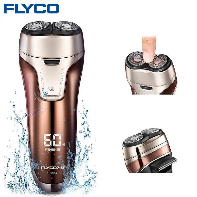 Новинка триммер FLYCO электробритва 3D плавающая головка для сухой и влажной стирки