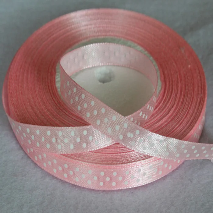 15 ярдов/партия атласная лента с принтом в горошек 3/8 10 мм|satin ribbon|printed satin ribbonribbon ribbon
