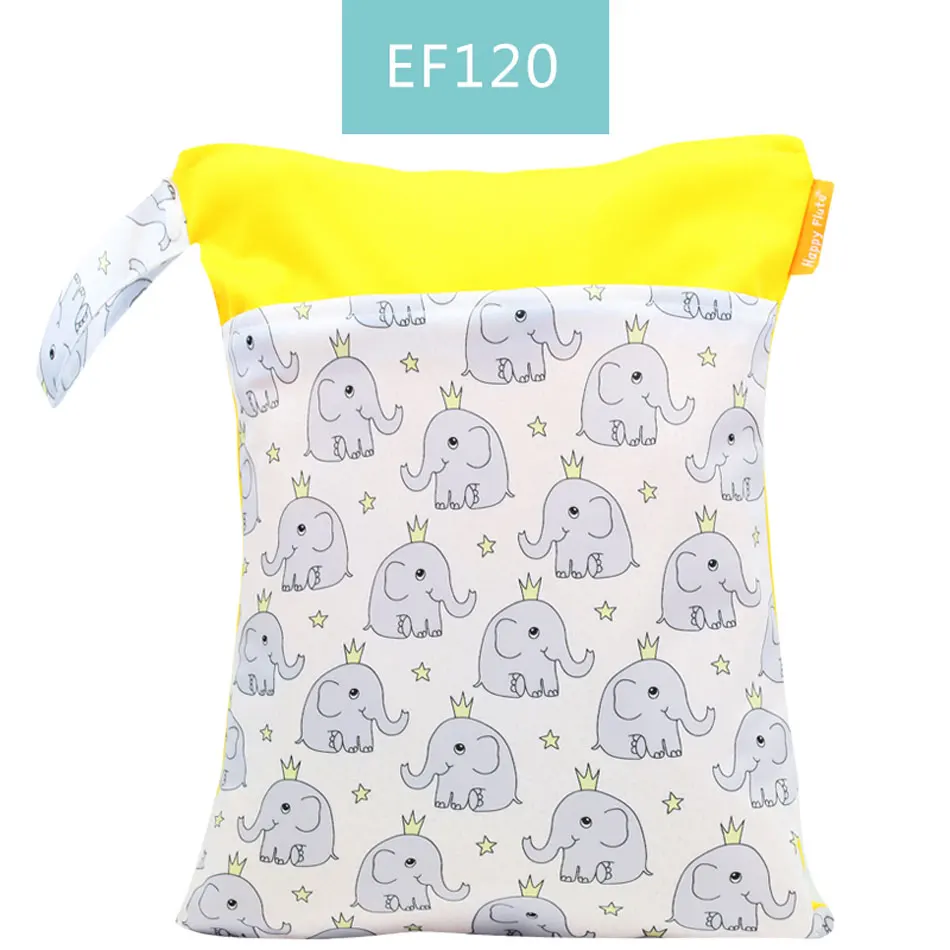 Happyflute 28*36 см wetbag водонепроницаемая и многоразовая сумка для подгузников с двумя