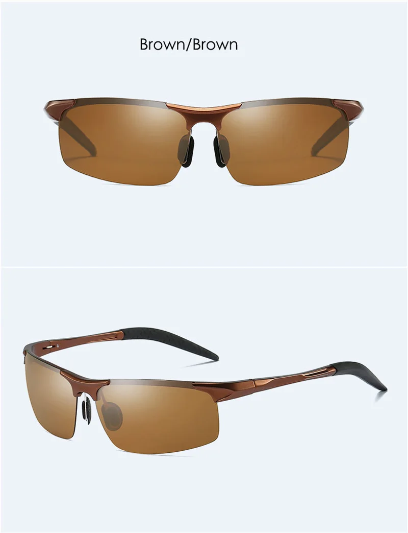 FEISHINI качественные алюминиевые солнцезащитные очки мужские поляризованные UV400 очки для вождения автомобиля TAC желтые солнцезащитные очки для рыбалки с защитой от ультрафиолета