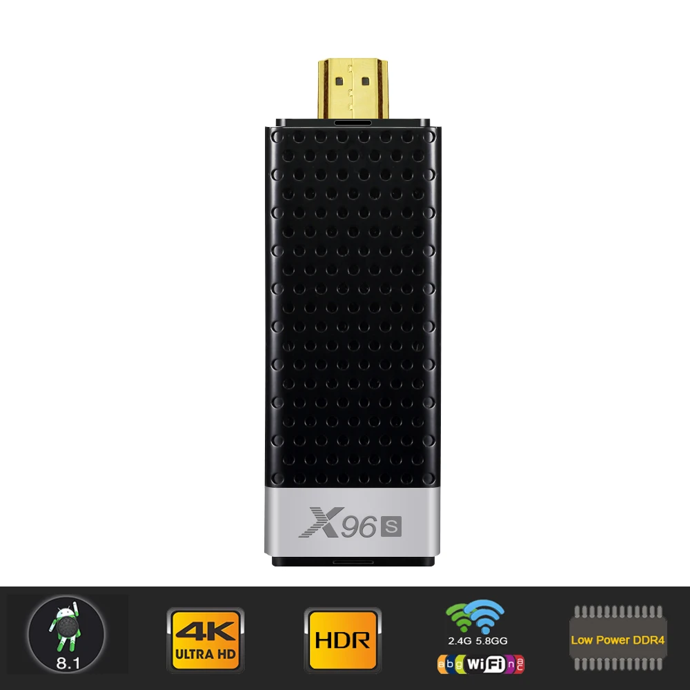 X96S Android 8 1 ТВ ключ Amlogic S905Y2 DDR4 4 ГБ ОЗУ 32 Гб ПЗУ карта 5G WiFi Bluetooth 2 4K HD медиаплеер pk h96