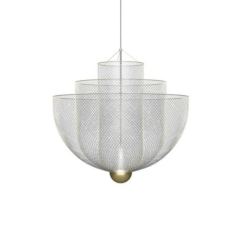 Italian metal chandelier personality living room restaurant postmodern light luxury simple designer grid villa | Освещение