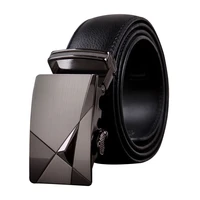 men belt high quality imitation solid color leather automatic buckle belt business affairs men casual belt