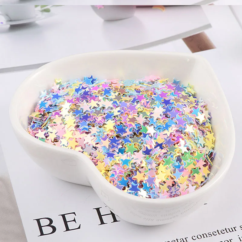 Cream 4mm Star 10 г/упак. разноцветные 3-7 мм) бусины типа «жемчужины», перламутровый цвет, вышивка «звёздочки» или «бриллианты форма, Сыпучие блёстки, ногти "сделай сам", ремесло, шлама, свадебные конфетти украшения - Цвет: Cream 4mm Star