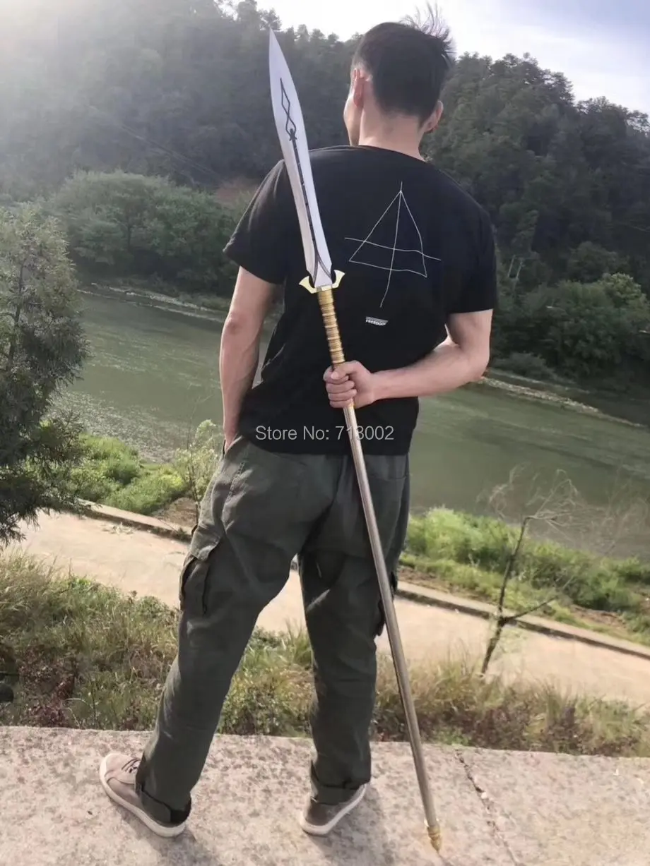 Ручная работа китайский Wushu Broadsword острый Щука сложенный 57-60HRC стальной меч сплав