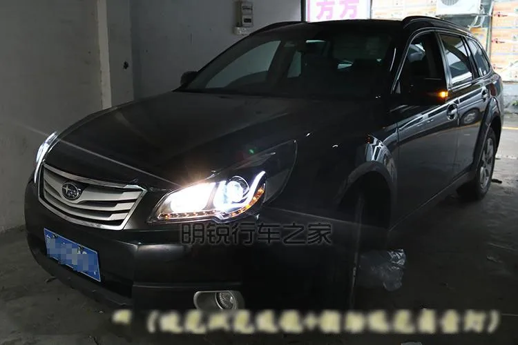 Автомобильный Стильный чехол на голову для Subaru Outback 2010 2011 2012 фары светодиодный DRL Объектив Двойной Луч би-ксенон HID