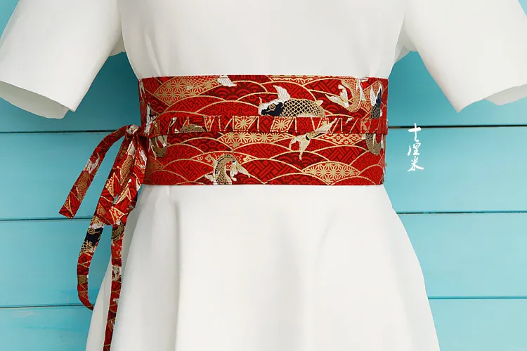 Японский стиль, хлопок, ceinture femme,, домашнее кимоно, пояс на талии, широкие пояса, Ретро стиль, эластичная резинка на талии, бант для девочек