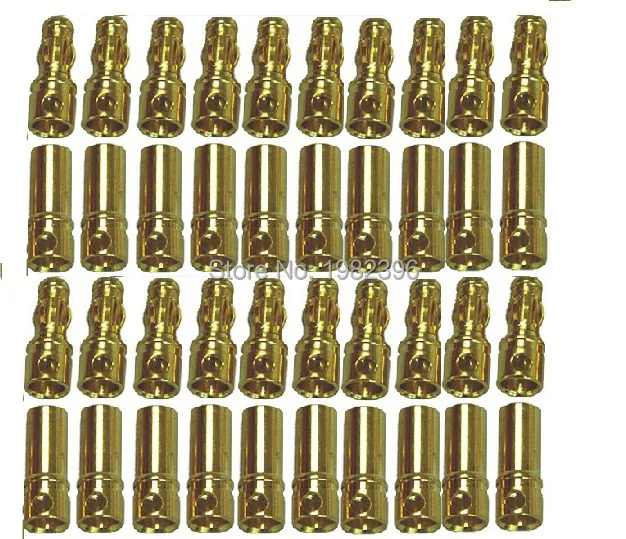 Лучшее качество 20 парт/лот 3 5 мм Золотая пуля банановый разъем штекер толщиной