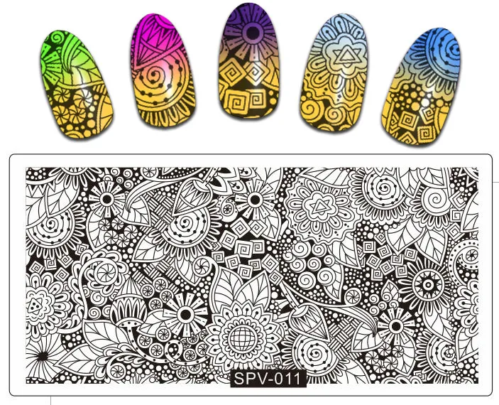 

10PCS/Lot Hot 2017 full Flows Nature Nail Stamping Plates Stamping Nail Art Floral Animal Nail Art Design Kit 10 Count
