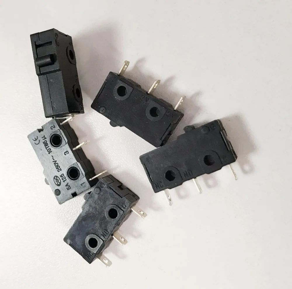 

125VAC 5A Красный кнопочный привод Мгновенный мини микропереключатель 3-контактный SPDT