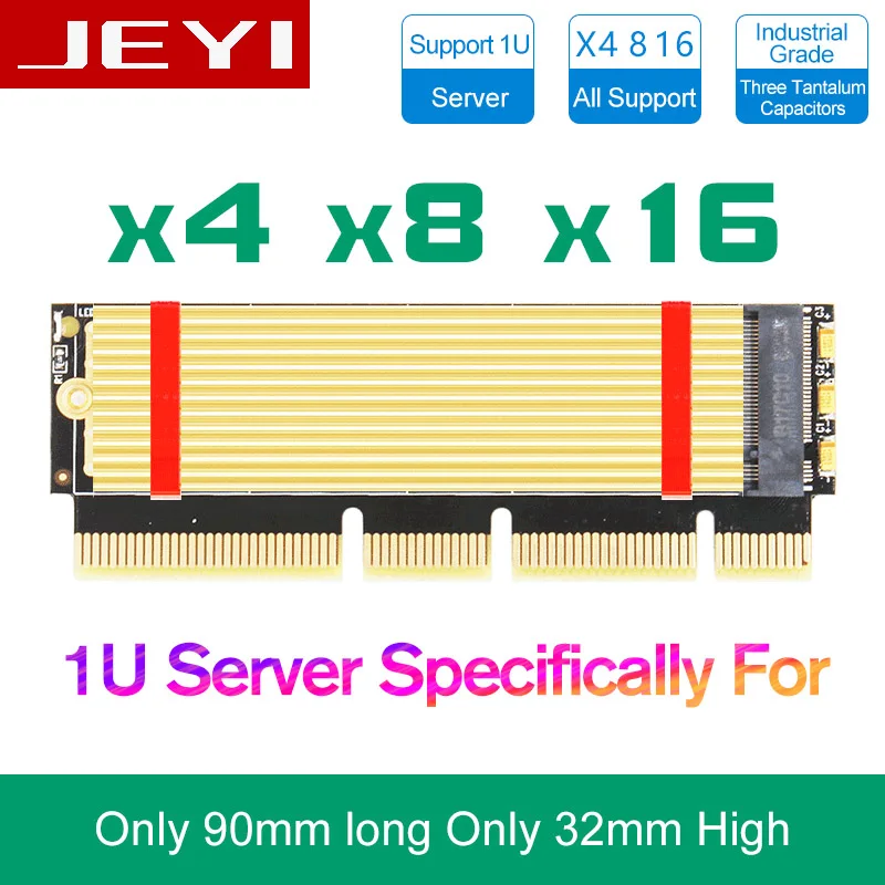 JEYI MX16-1U M.2 NVMe SSD NGFF для PCI-E 3,0X4X8X16 адаптер M ключ интерфейсная карта m.2 полная скорость поддержка PCI Express 2230-2280