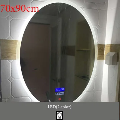 M012A-700x900mm Овальное интеллектуальное зеркало для ванной, Европейское настенное зеркало для ванной комнаты, светодиодный туалет с защитой от запотевания, зеркала с сенсорным экраном, Bluetooth - Цвет: M012A-700x900mm
