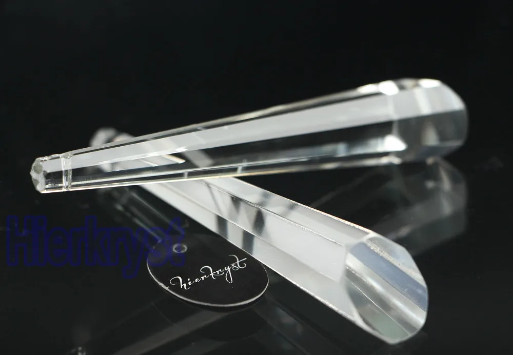 

HIERKYST 10 pcs K9 Glass Crystal Prisms Pendants Chandeliers Parts Lustres Rainbow Lamp Lighting Hang Drops 100mm 3.9" #2100A