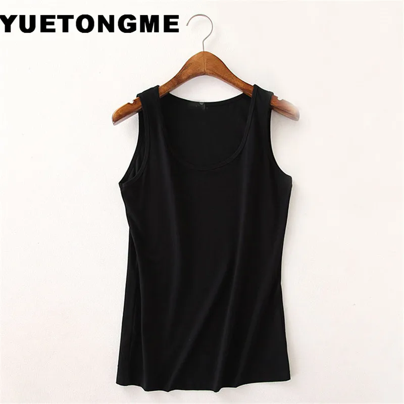 Женские хлопковые топы YUETONGME повседневные однотонные майки карамельных цветов