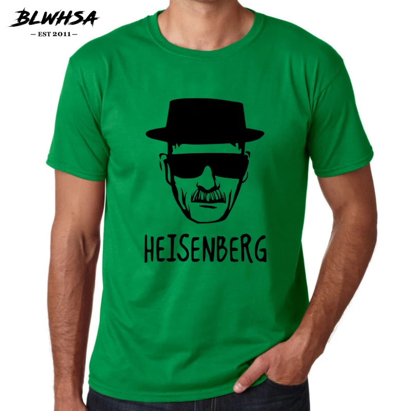 BLWHSA Breaking Bad Heisenberg, забавная Мужская футболка, высокое качество, хлопок, Круглый ворот, короткий рукав, модные, с принтом, мужские футболки