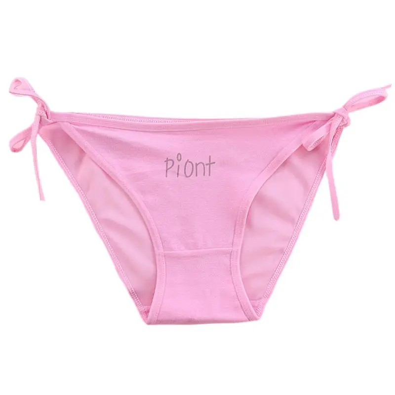 H Сексуальное нижнее белье с завязками по бокам, нижнее белье с рисунком фруктов и забавными надписями, нижнее белье, трусики ярких цветов с низкой посадкой, хлопковые бикини-стринги - Цвет: H