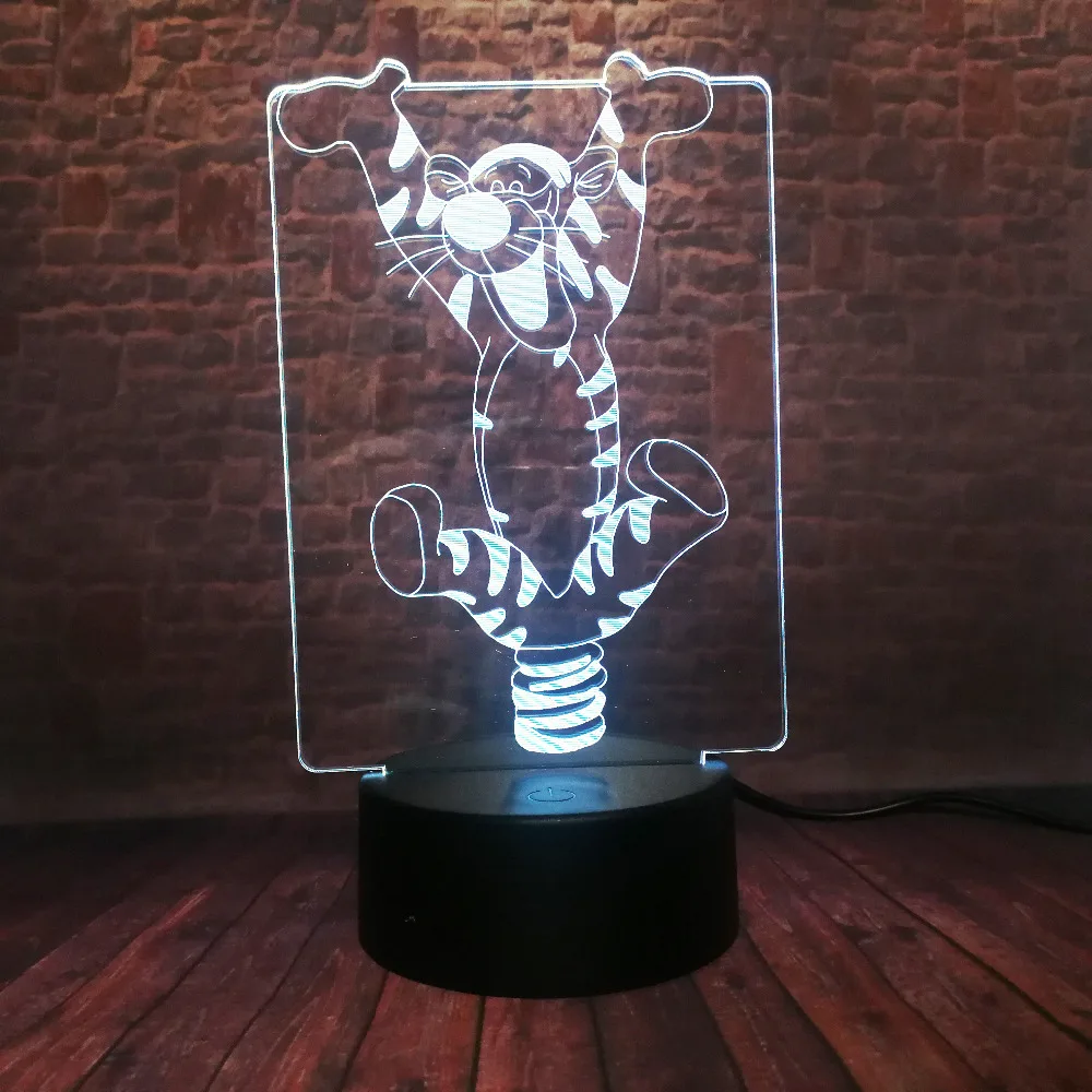 Настольная лампа с голограммой и 3d-рисунком 7 цветов USB ночник для сна | Лампы