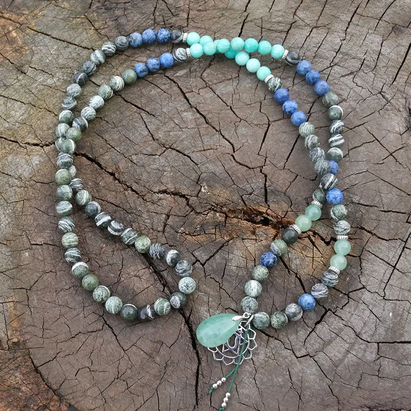 Амазонит 8 мм подвеска из зеленой авентурина и зеленая Яшма с зебрами крашеный