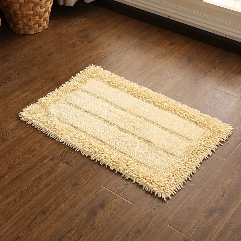 Light Yellow Однотонный удобный коврик для кухни ванной, коврик для пола, утолщенный Противоскользящий коврик для ванной комнаты, качественный мягкий коврик для ванной, коврик для туалета - Цвет: Light Yellow
