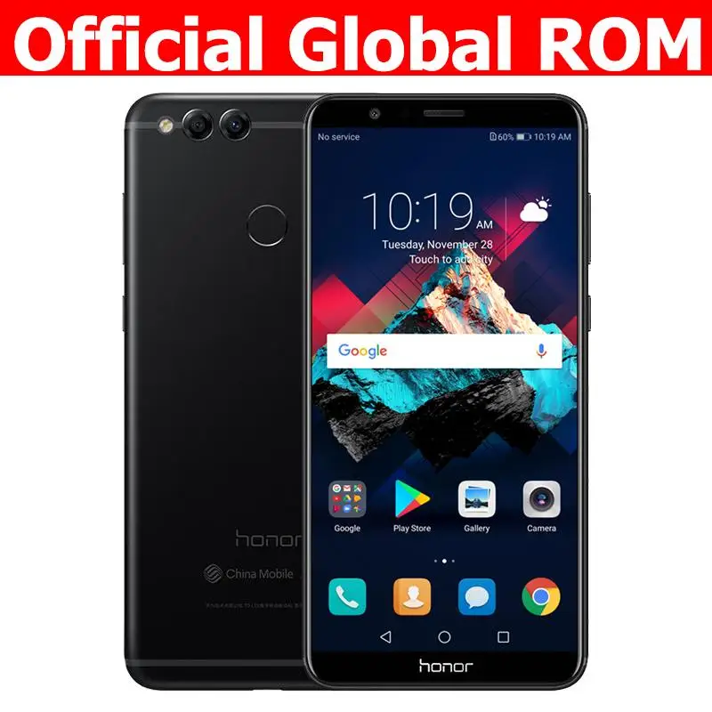Global ROM Huawei Honor 7X 4G 64G b7 Original Mobile Phone Octa Core Dual Rear Camera 3340mAh 5.93 inch 2160*1080P Fingerprint | Мобильные