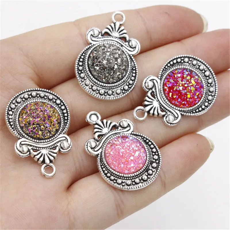 Новый узор 10 шт Кристалл кластер браслет ожерелье подвеска полная звезд Ретро