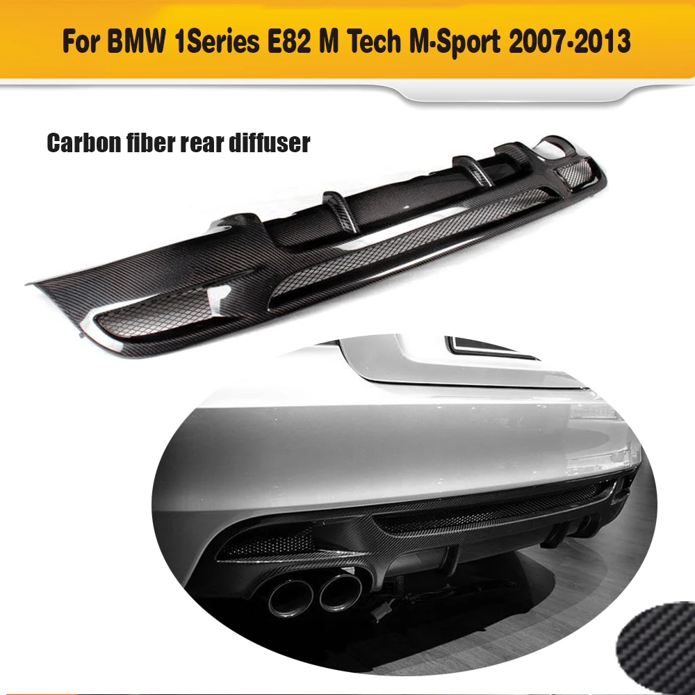 1 серии углеродное волокно заднего бампера спойлер диффузор для BMW E82 м спорт