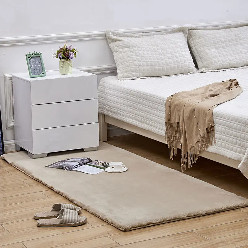 Fashion imitation rabbit fur cheap carpet living room coffee table sofa sleek minimalist style modern bedroom bedside rug DT-39 | Дом и сад