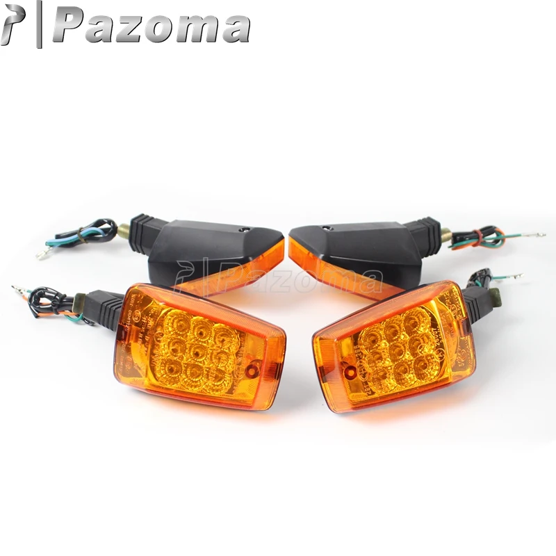 Pazoma New Motorcycle Front and Rear 12V LED Turn Signal Indicators Light Amber for MZ ETZ 251 | Автомобили и мотоциклы