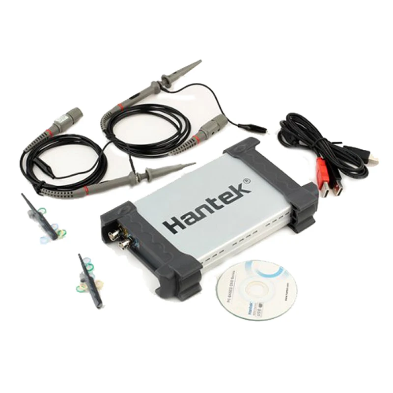 Цифровой осциллограф Hantek 6022BE 2 канала 20 МГц USB-осциллограф портативный для ПК FFT