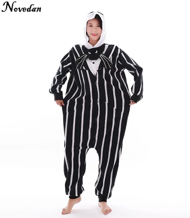 Новый Кошмар перед Рождеством Джек Скеллингтон Скелет Аниме Пижама Костюмы для