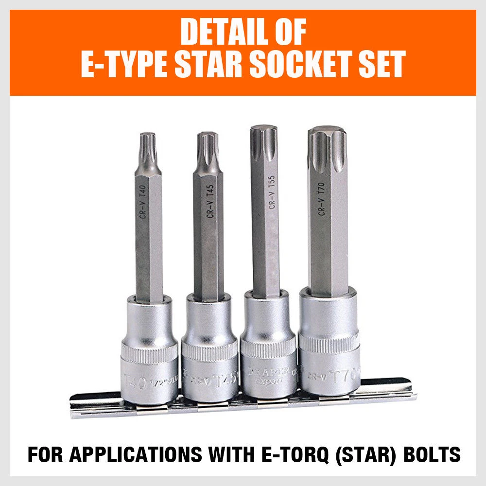 Juego de llaves de tubo Torx para tienda automotriz, 11 piezas, piezas, trozos de estrellas, hembra, e-socket, herramientas con riel, 2021-SEDY