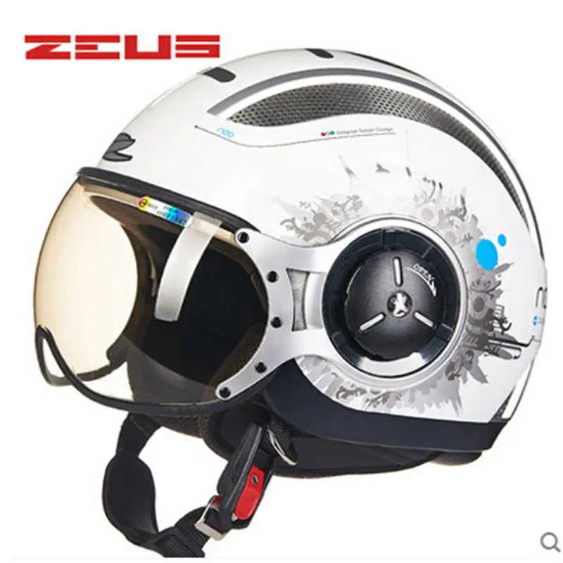Мотоциклетный шлем с открытым лицом мотоциклетный реактивный в стиле ретро 3/4
