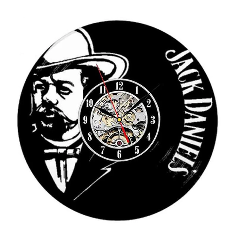 2019 Новое поступление Saat виниловая запись 3d настенные часы дизайн виски пива