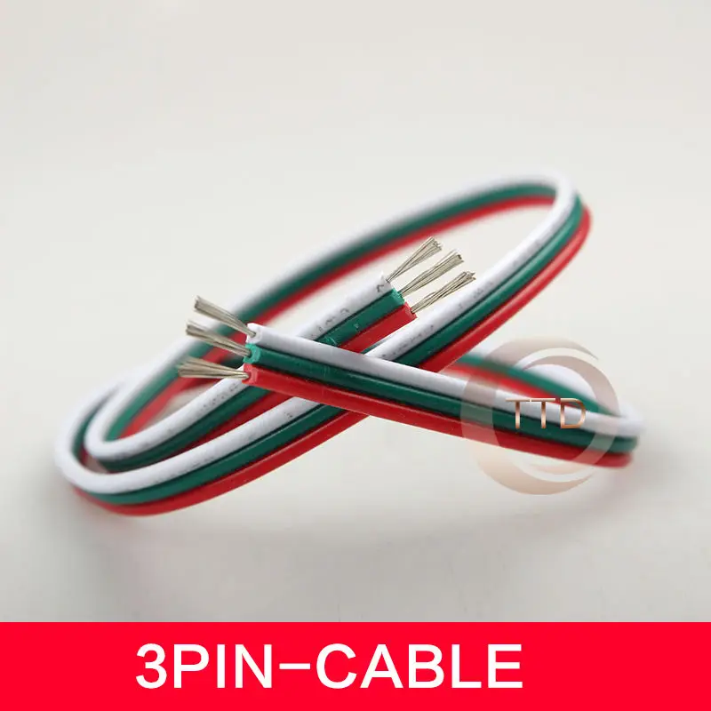 2pin 3pin 4pin 5pin красный черный кабель, луженая медь 22AWG, ПВХ изолированный провод, электронный кабель, светодиодный кабель
