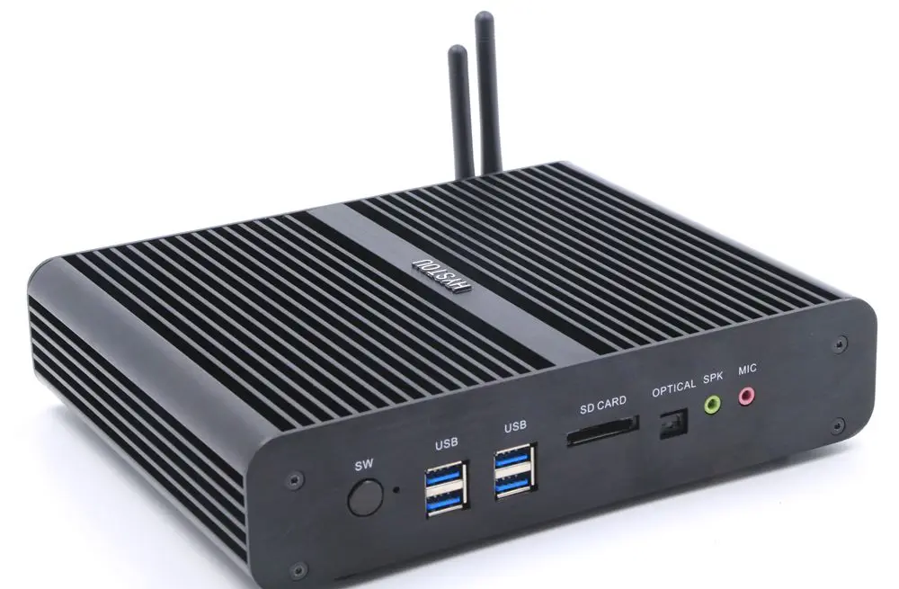 Hystou Intel Core i7 5500U Мини ПК Windows 10 Dual LAN HDMI Безвентиляторный Компьютер 2 RAM Слот HDMI|mini pc