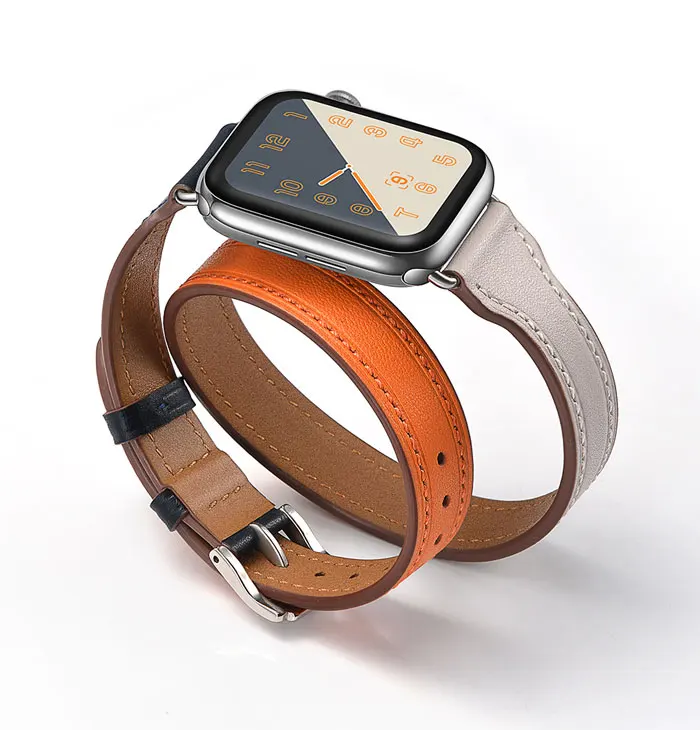Натуральная кожа ремешок для apple watch, ремешок 42 мм, 38 мм, Версия 44 мм 40 мм apple watch iwatch 5/4/3/2/1 двойной тур Браслет аксессуары