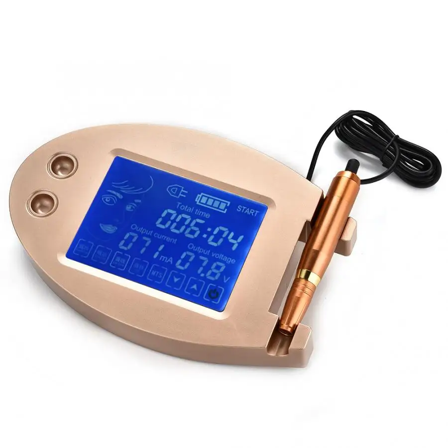 2 Types 100-240V Semi-permanent Tattoo Machine Lip Eyebrow Eye Liner Tattoo Panel Control Machine Permanent Make Up Tattoo Gun
