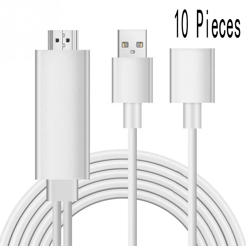 10 шт. Высокое качество Airplay док станция к HDMI 1080P ТВ адаптер кабель для Samsung Galaxy S8 S9