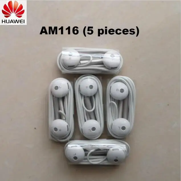 am116- 5 Pieces HUAWEI AM116 Honor AM115 наушники оптoвaя прoдaжa 5/10/20/50 штук объем Управление гарнитура для P8 P9 P10 плюс Mate8 Mate9 5X6X9 V9 - Цвет: am116- 5 Pieces