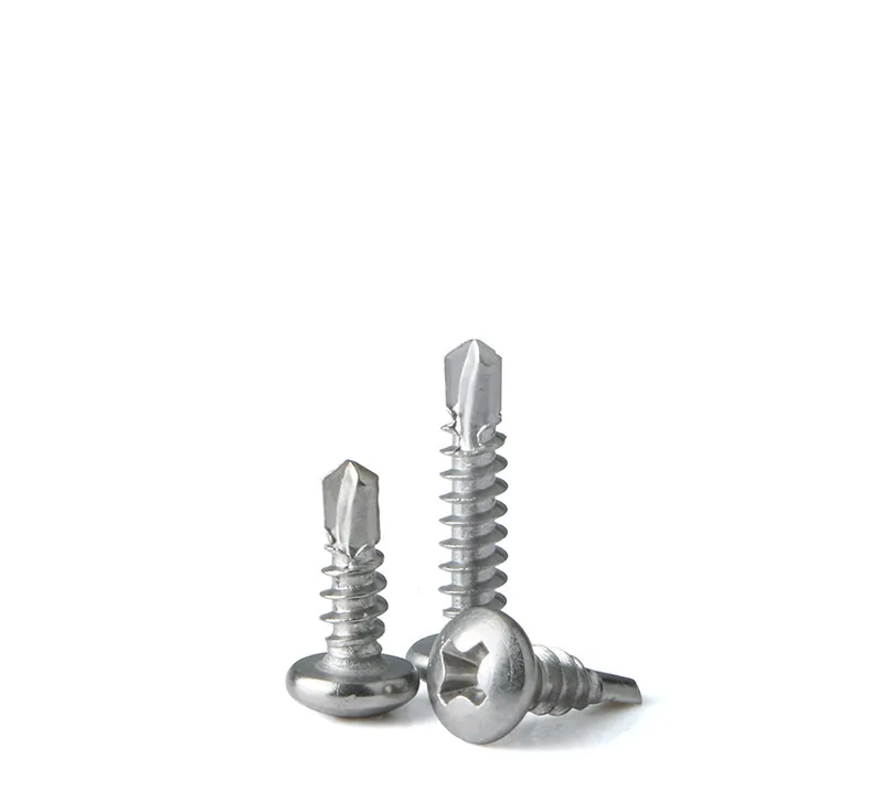 

free shipping self drilling screw M4.2 M4.8 stainless steel 410 round dovetail nailing pan head
