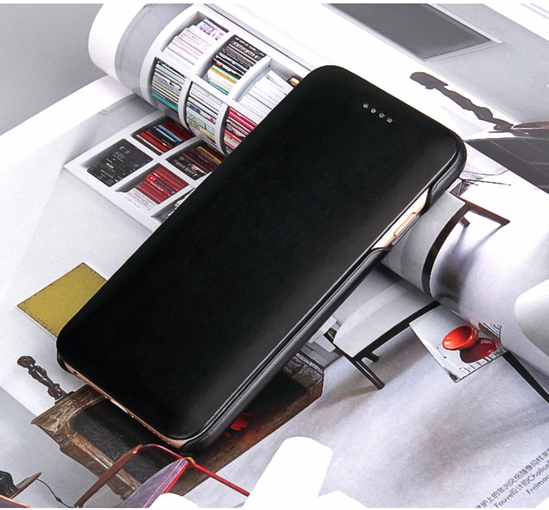 Чехол из натуральной кожи s для iPhone XS Max XR 6S 7 8 Plus ультра тонкий флип-чехол Чехол-Кошелек для iPhone 7 8 X Funda Coque