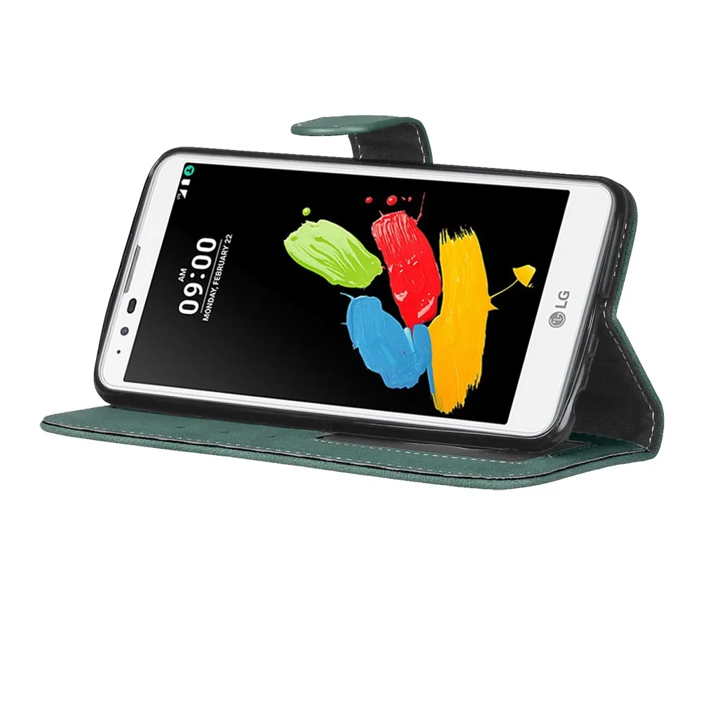 Матовый кожаный чехол в стиле ретро для LG K4 2017 книжка с подставкой классический