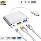 Переходник с Usb c HDMI Usb c на Hdmi 3,1, адаптер типа c на HDMI USB 3,0 для Apple Macbook samsung s9 s10 s20 plus A51 A71