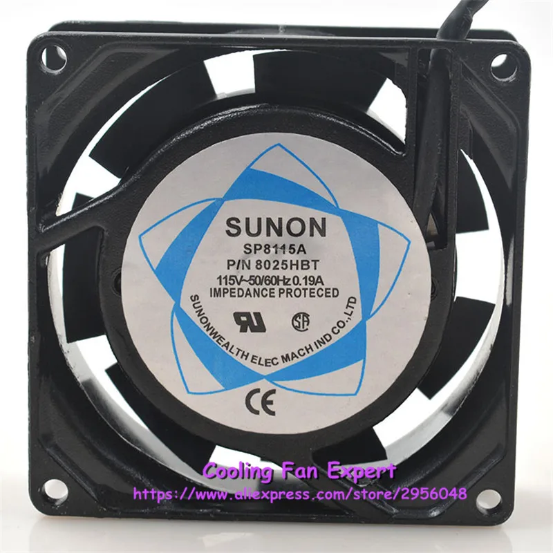 Оригинальный SP8115A компьютер Вентилятор охлаждения осевой вентилятор AC 115V 0.19A 8025
