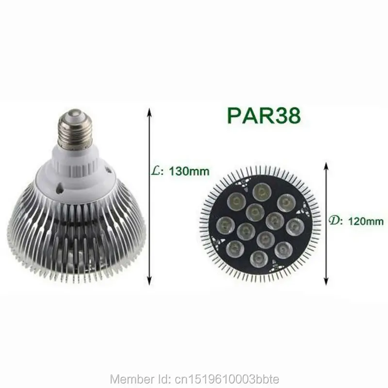 12PCS 3 Years Warranty CE RoHS 100-110LM/W 12W Dimmable Par38 LED Bulb Par Light Spotlight Spot Lighting | Лампы и освещение