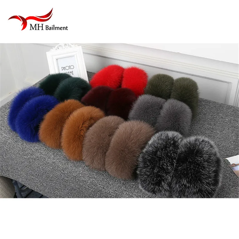 Манжеты из лисьего меха хит продаж гетры на запястье натурального Лисьего