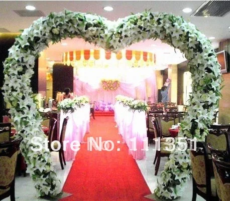 100 шт. искусственные шелковые украшения для сада 2 цвета|wedding garden decoration|artificial lily