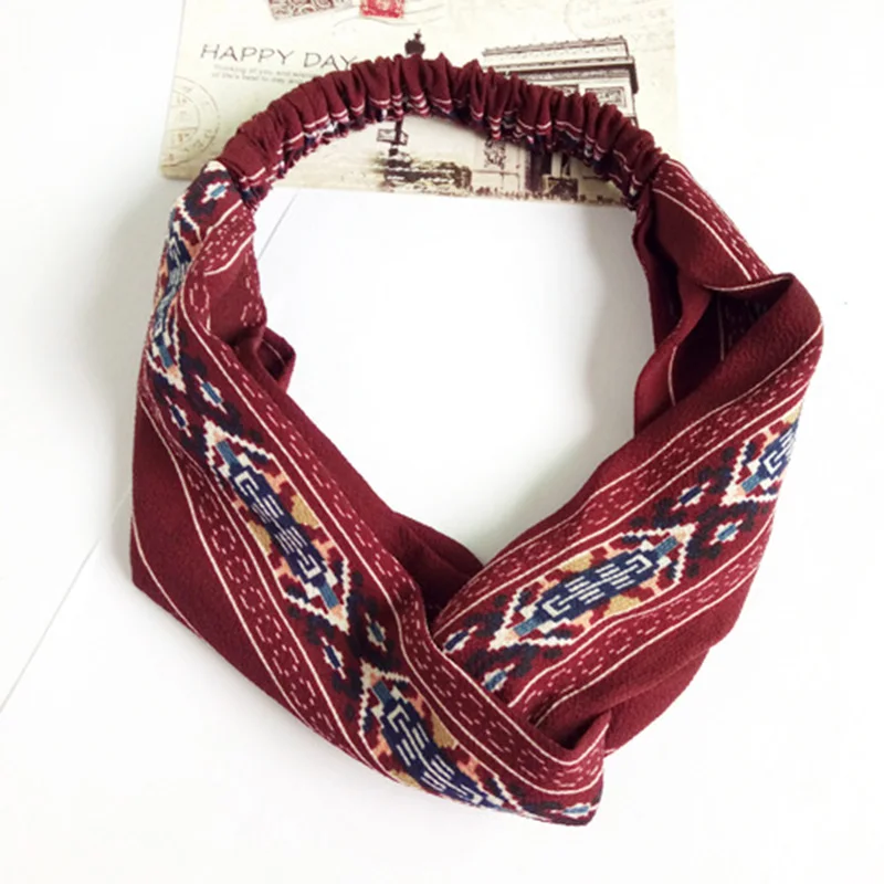 Женская повязка на голову в богемном этническом стиле| |