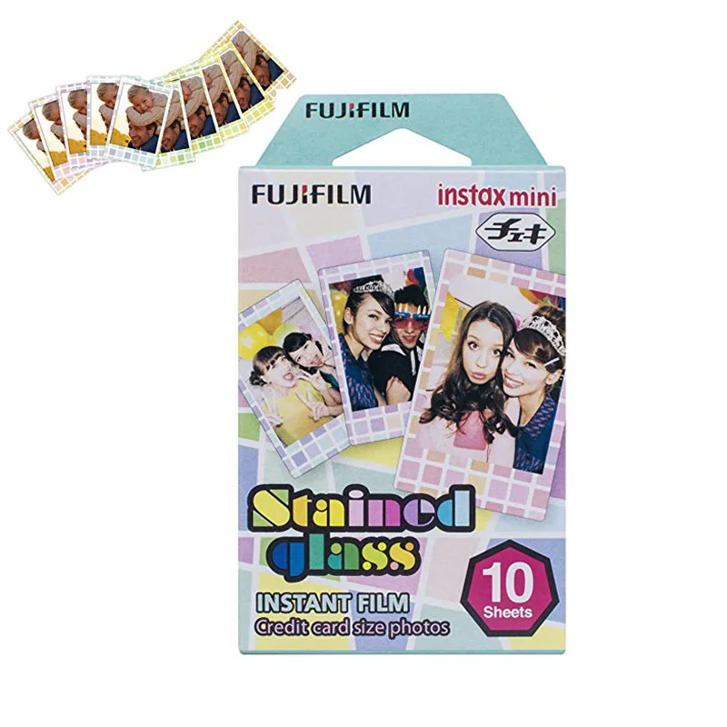 Подлинная Fujifilm Instax Mini 8 пленка Fuji мгновенная бумага витражное стекло 10 листов для