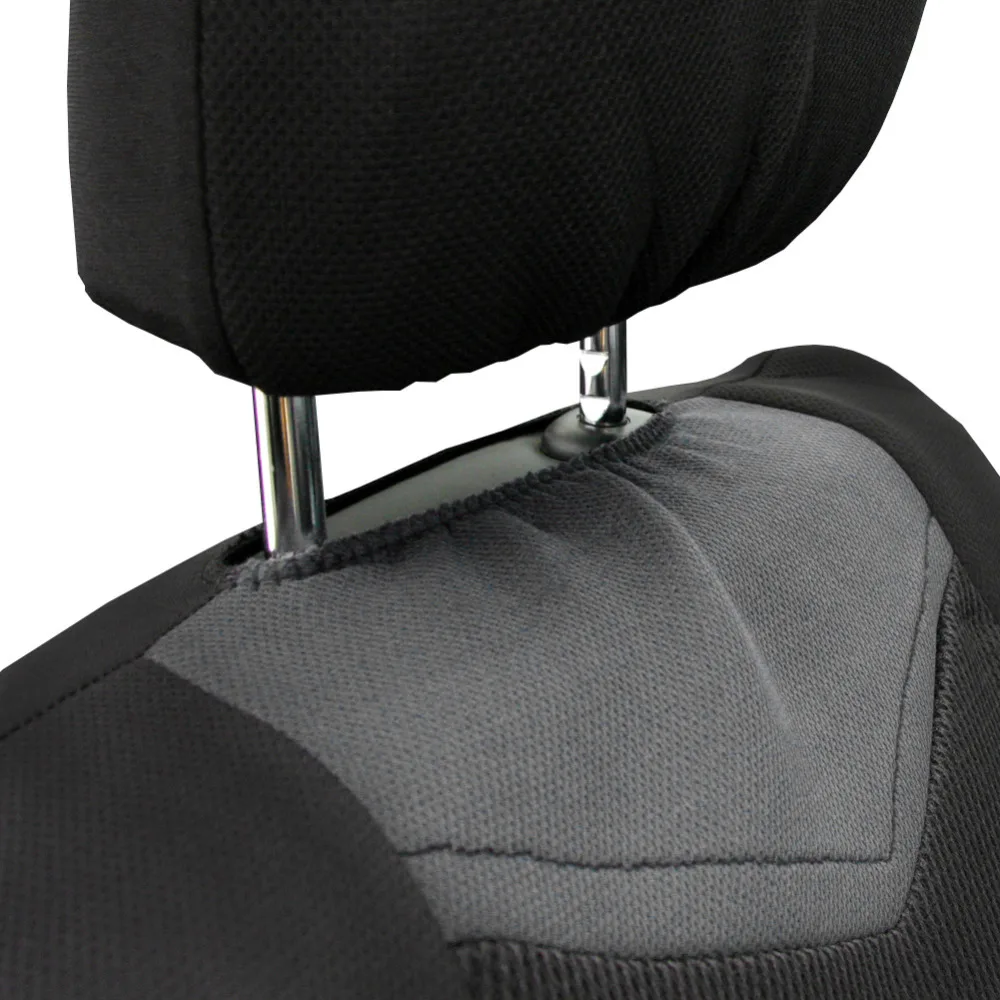 TIROL 4 шт. цвет черный серый двойные моющиеся тканевые чехлы на передние сиденья